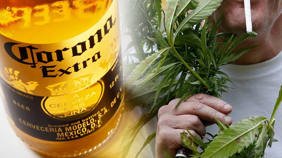 Corona-bolaget Constellation Brands satsar miljarder i Canopy Growth. (Foto: TT / Montage)