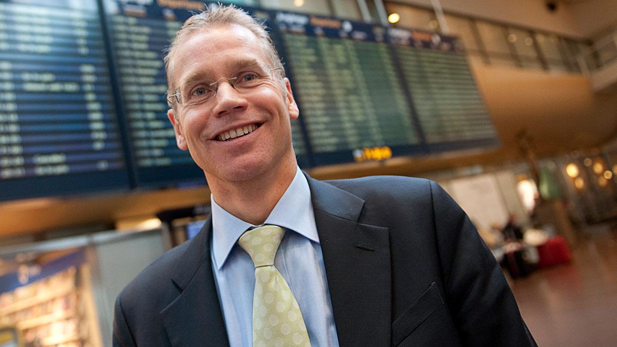 SAS vd Richard Gustafson har skäl att se nöjd ut. (Foto: TT)