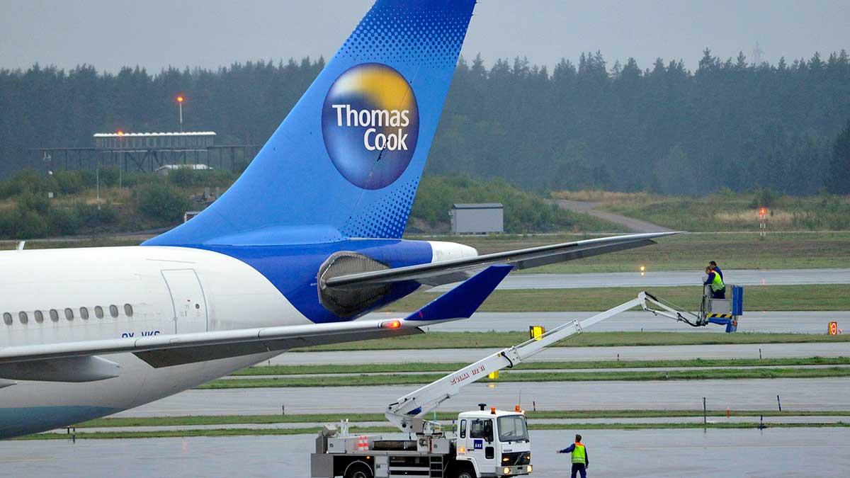 Vings ägare Thomas Cook håller sista-minuten-samtal om att sälja tillgångar för att slippa gå under, enligt Sky News. (Foto: TT)