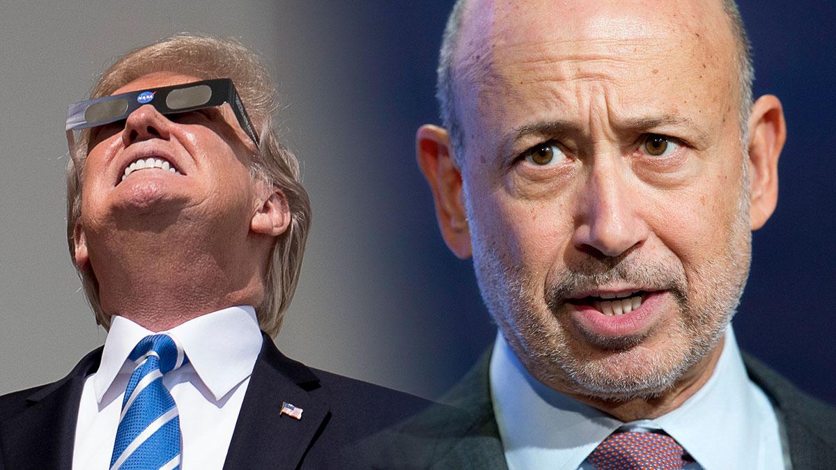 På bild: Donald Trump och Lloyd Blankfein