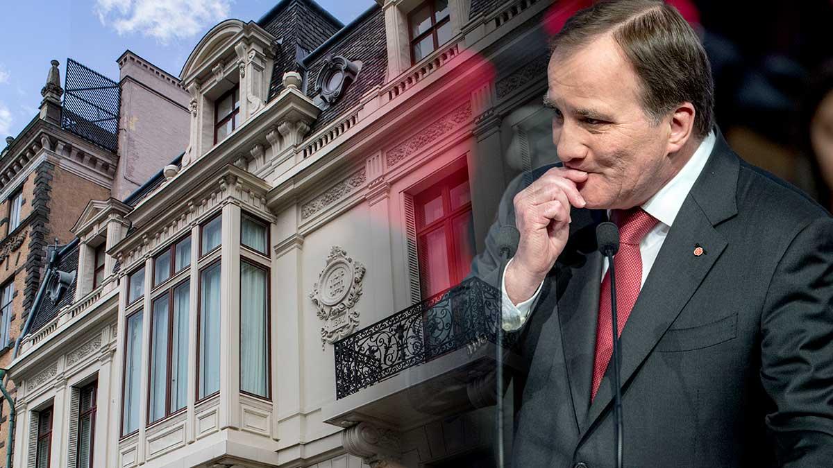 20-årige Marjin Janssen står plötsligt skriven hos Stefan Löfven (S) i Sagerska Palatset i Stockholm. (Foto: TT)