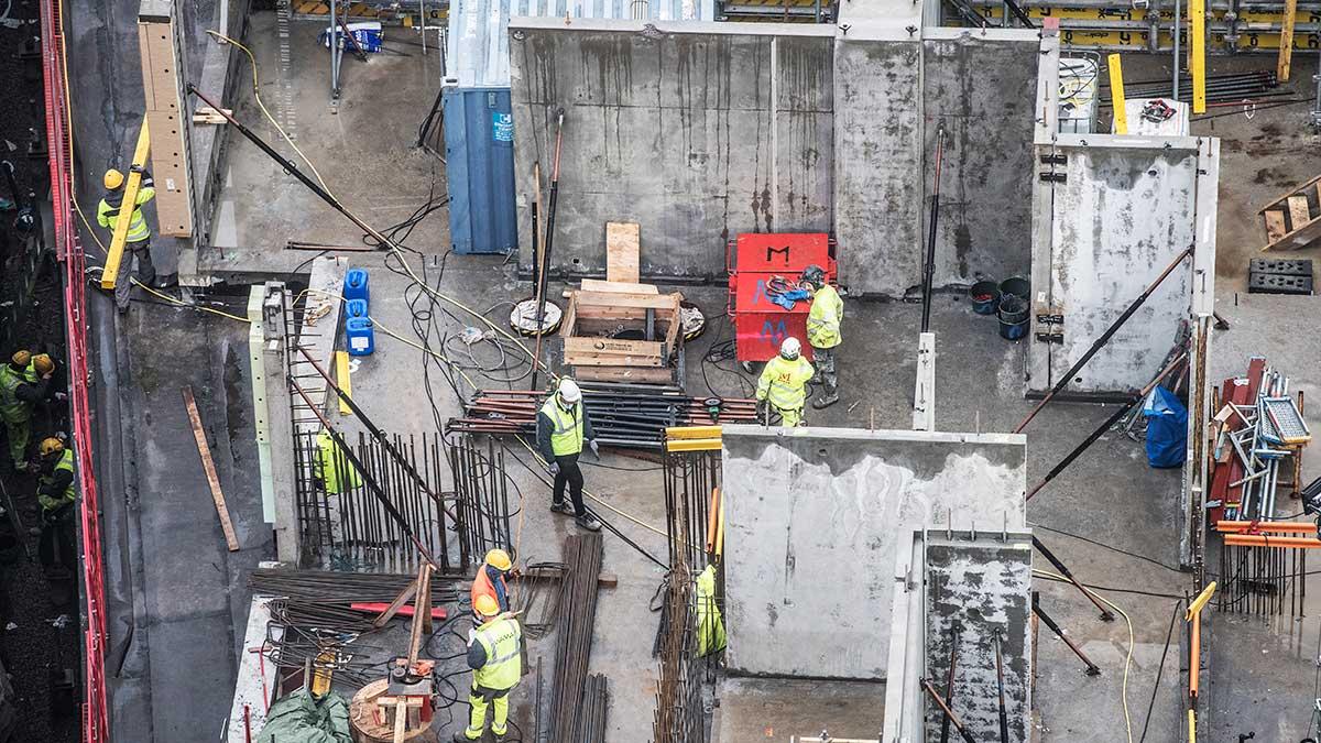 Framtidstron störtdyker i byggsektorn i Stockholm