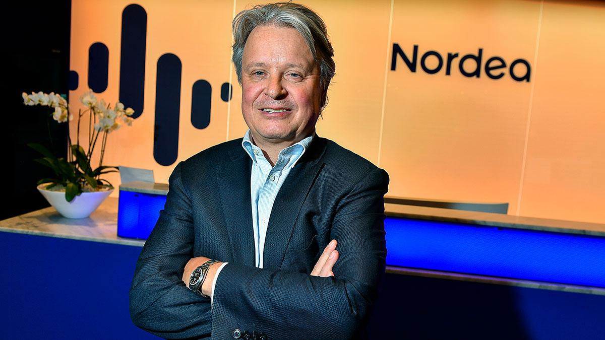 Nordeas vd Casper von Koskull är nöjd med helårsresultatet. (Foto: TT)