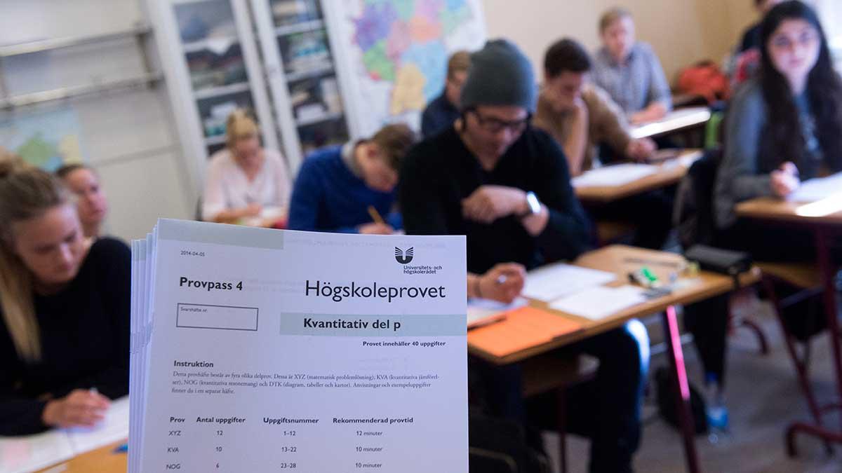 I artikeln får du tips av en som vet hur du bäst klarar högskoleprovet. Bilden är tagen från ett tidigare högskoleprov. (TT)