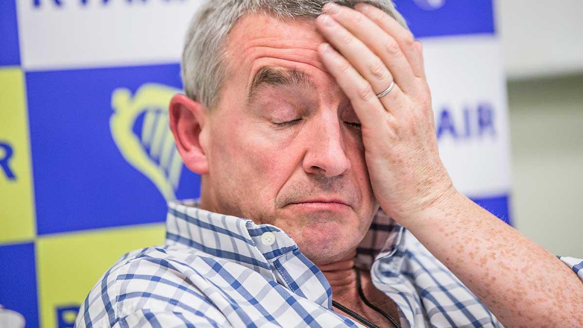 Ny huvudvärk för Ryanair och vd:n Michael O'Leary – lagom till sommarsemestern. (Foto: TT)