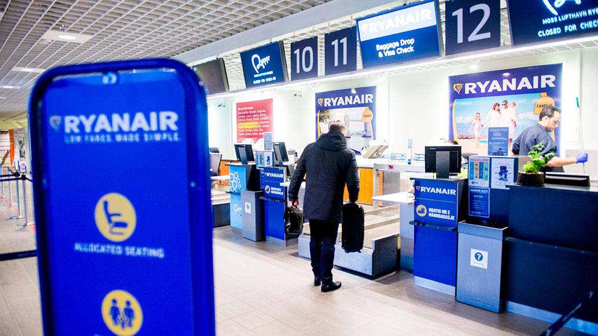 En ny strejk bryter på fredag ut bland Ryanairs kabinanställda med följden inställda flyg. (Foto: TT)