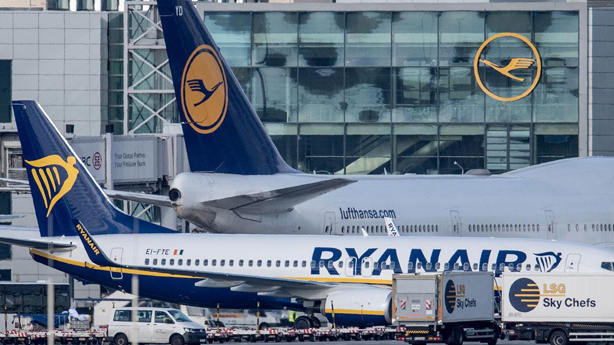 Ryanair höjer vinstprognosen efter fler bokningar än väntat under jul- och nyårshelgen. (Foto: TT)