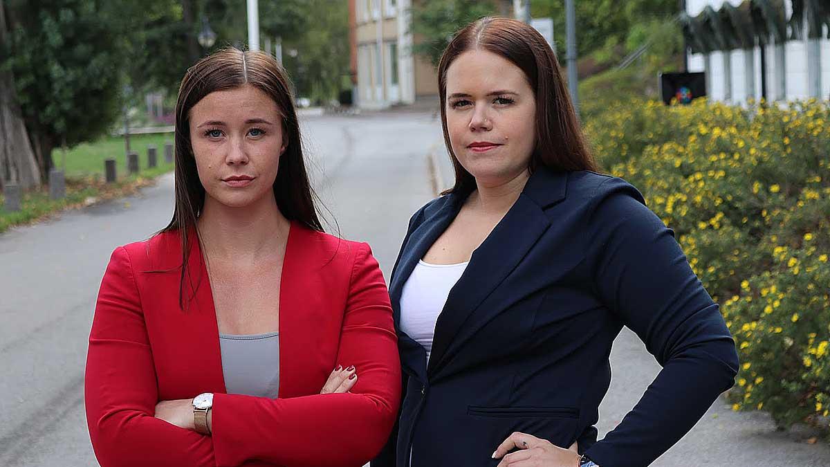 Michaela Arndt med systern Madeleine anser att facket bedriver en häxjakt mot deras privata utbildningsföretag. (Foto: Arndt´s Sales Academy)