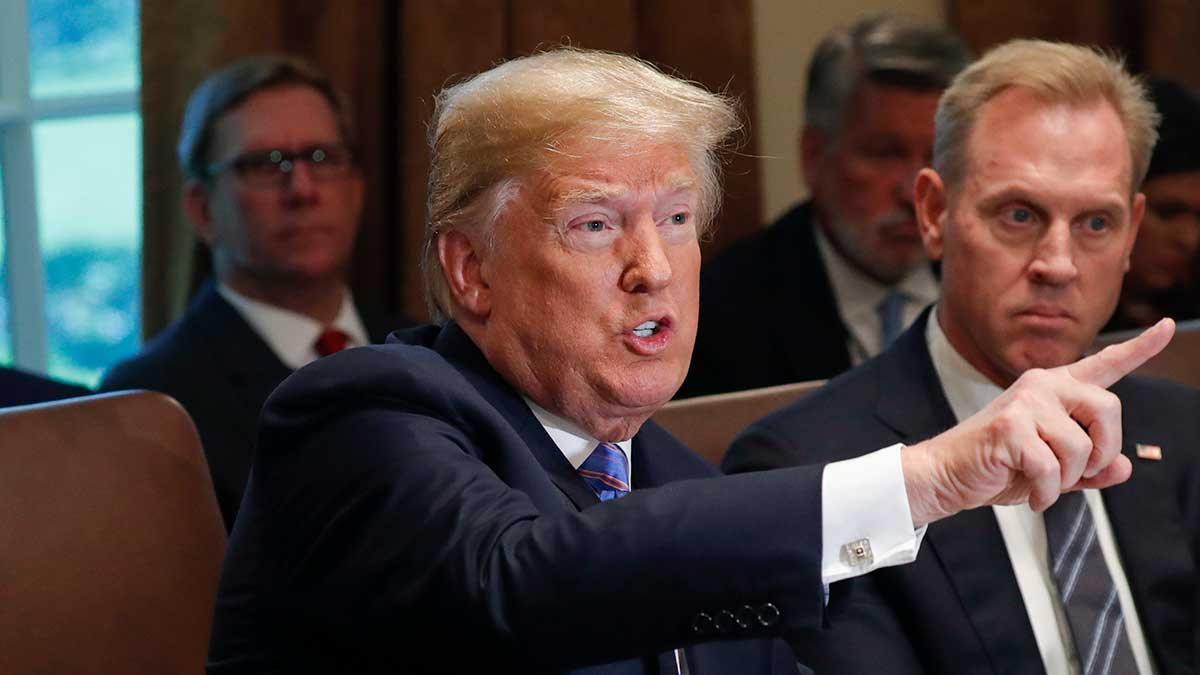 Donald Trump varnar Iran för att "aldrig någonsin" hota USA igen. (Foto: TT)