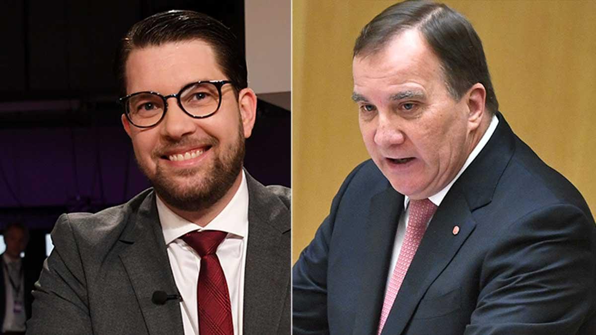 Jimmie Åkessons parti är nu Sveriges största, enligt Aftonbladet/Demoskop-mätningen. (Foto: TT/montage)