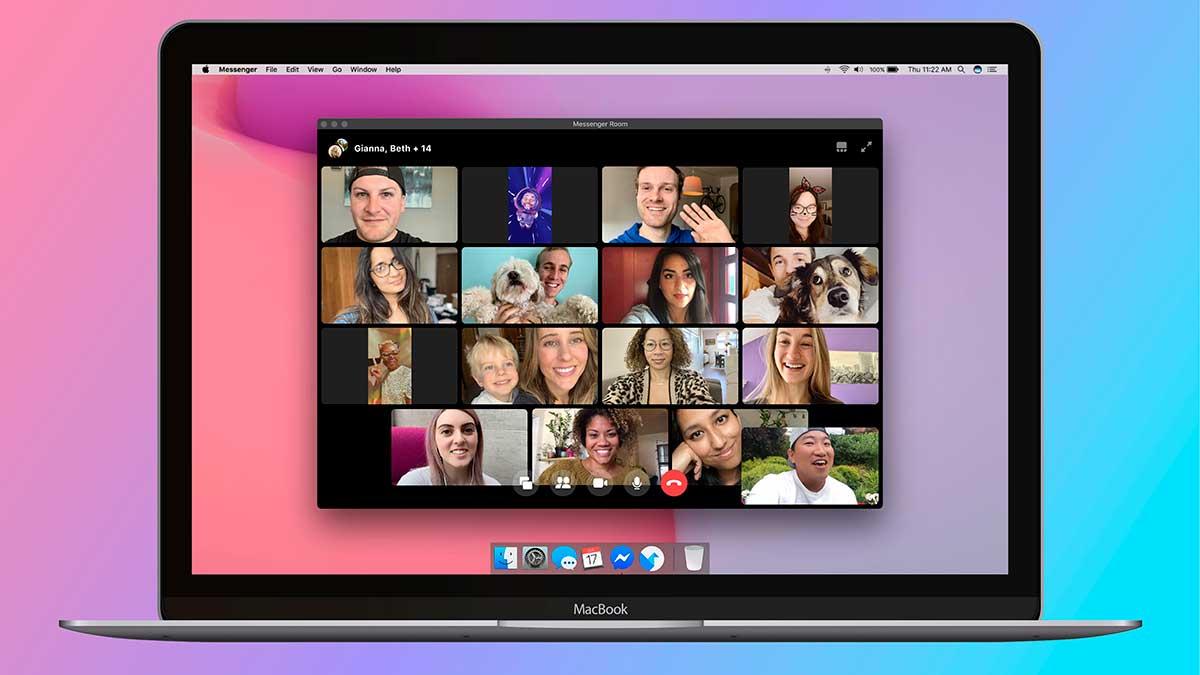 Videokommunikationsappen Zoom rasade 6,1 procent på fredagen efter att Facebook tillkännagivit nya Messenger Rooms (bilden). (Foto: TT)