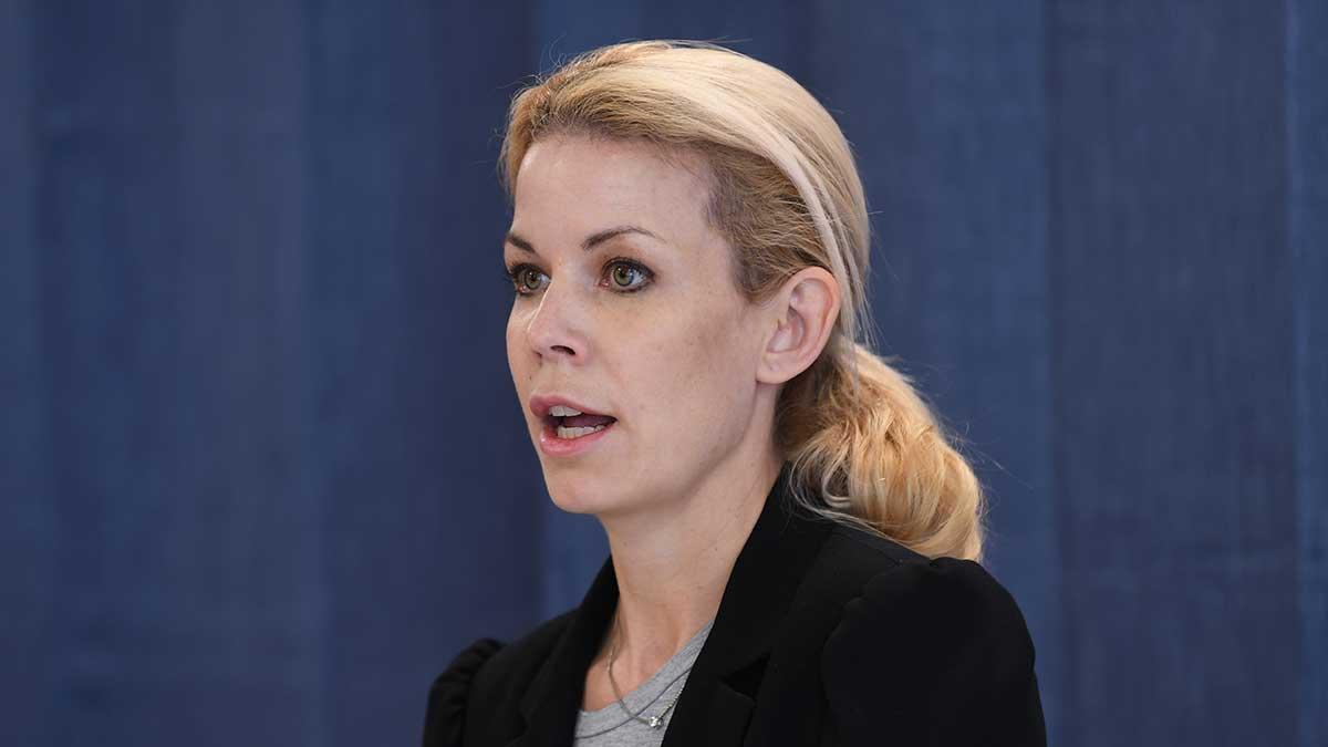 Finansborgarrådet Anna König Jerlmyr (M) anser att Stockholm befinner sig i recession. (Foto: TT)