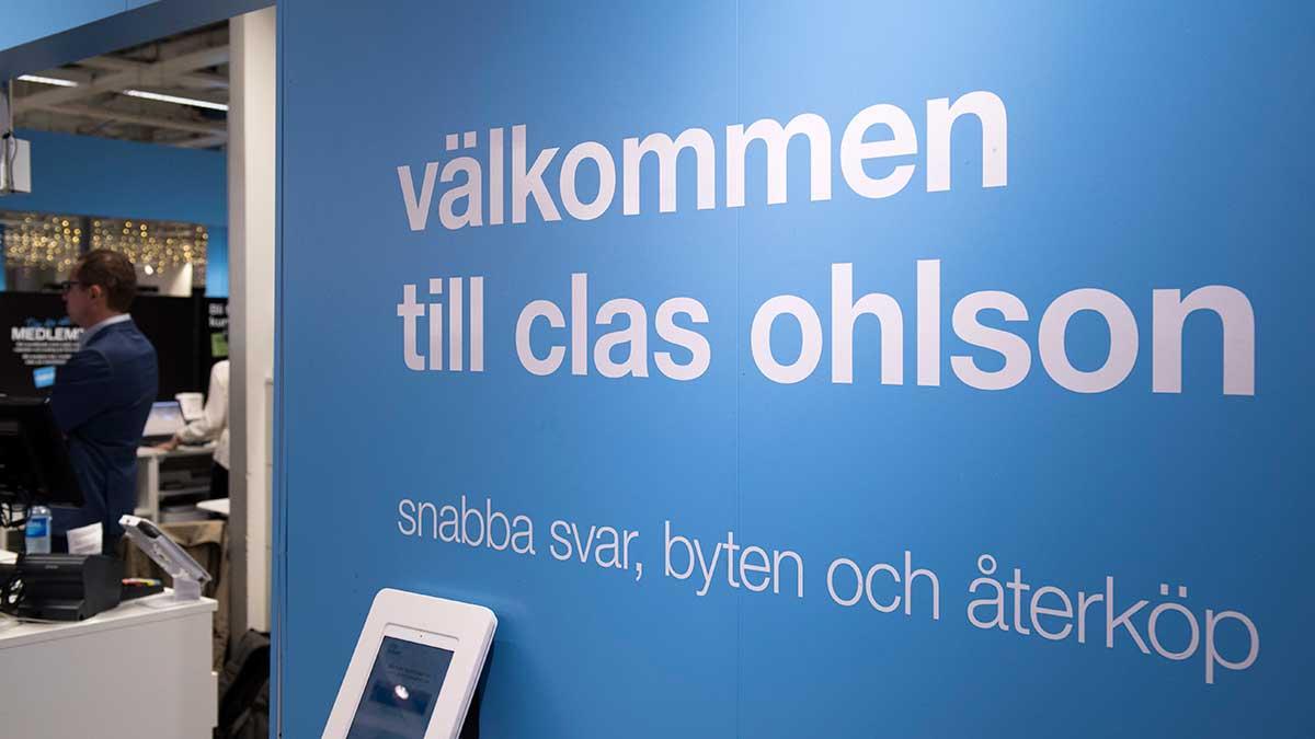 Hemfixarkedjan Clas Ohlson redovisar en omsättning som var lägre än väntat under fjärde kvartalet. Bolaget rapporterar minskad förlust. Bolaget drar ner utdelningen till noll kronor (6,26). (Foto: TT)