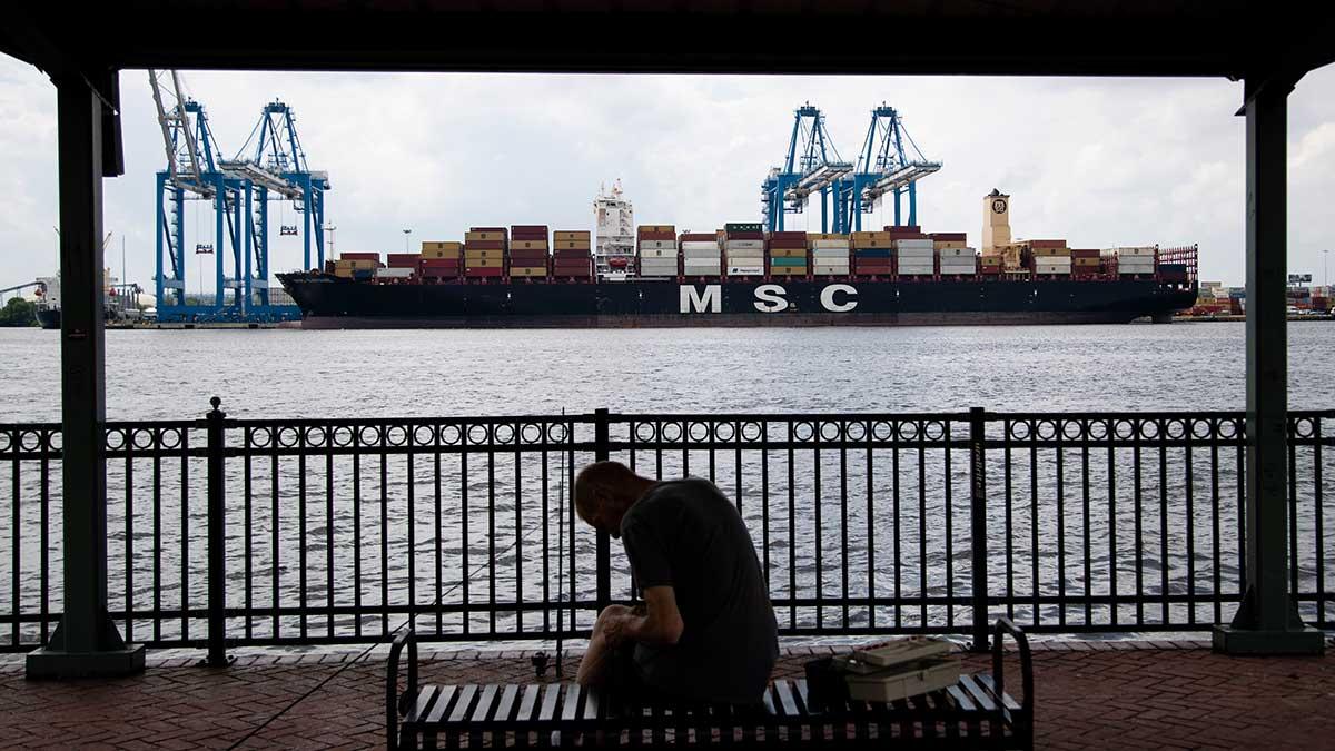 Den globala handeln föll med tre procent i det första kvartalet och väntas tappa ytterligare 18,5 procent i det andra kvartalet. Men trots den rejäla nedgången uppger Världshandelsorganisationen, WTO, att vi lär slippa det skräckscenario som målades upp i april. (Foto: TT)