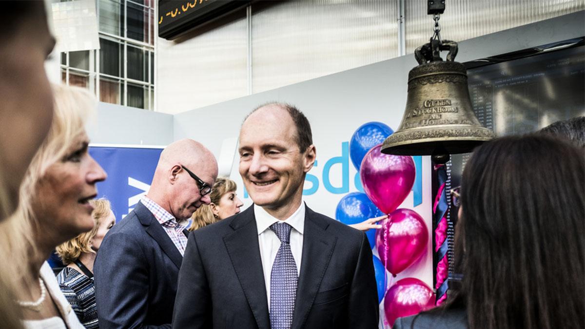 Företagets vd Magnus Groth. Essity börsnoterades 2017. (Foto: TT)