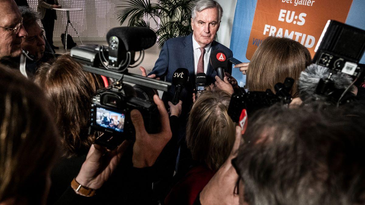 EU:s chefsförhandlare, Michel Barnier, meddelade via Twitter att de nuvarande Brexit-förhandlingarna skulle avbrytas. (Foto: TT)