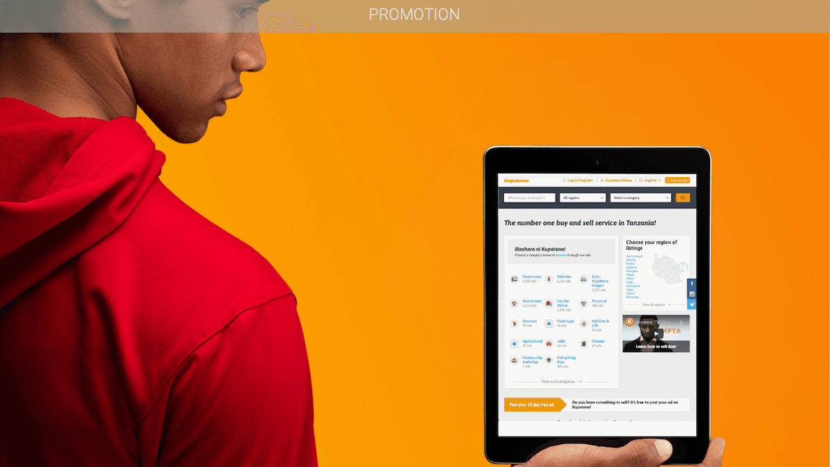 Med cirka 35 000 annonser och 450 000 besökare i månaden är Euroafrica Digital Ventures köp- och säljplattform Kupatana marknadsledande i Tanzania.