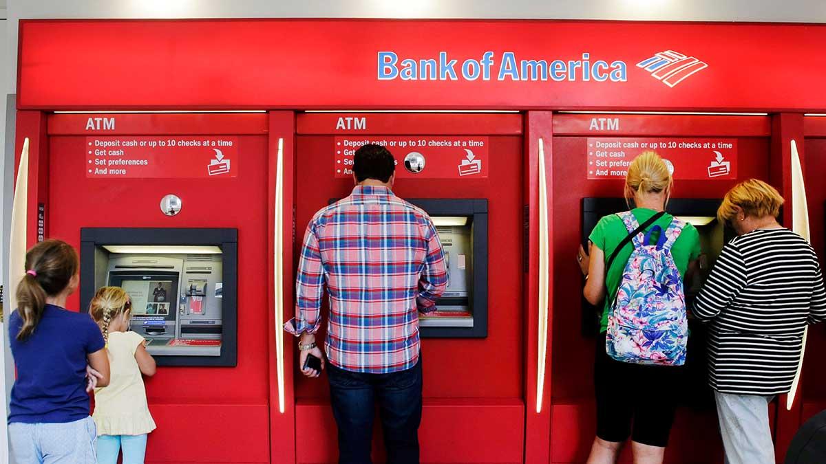 avkastning, bank of america, atm