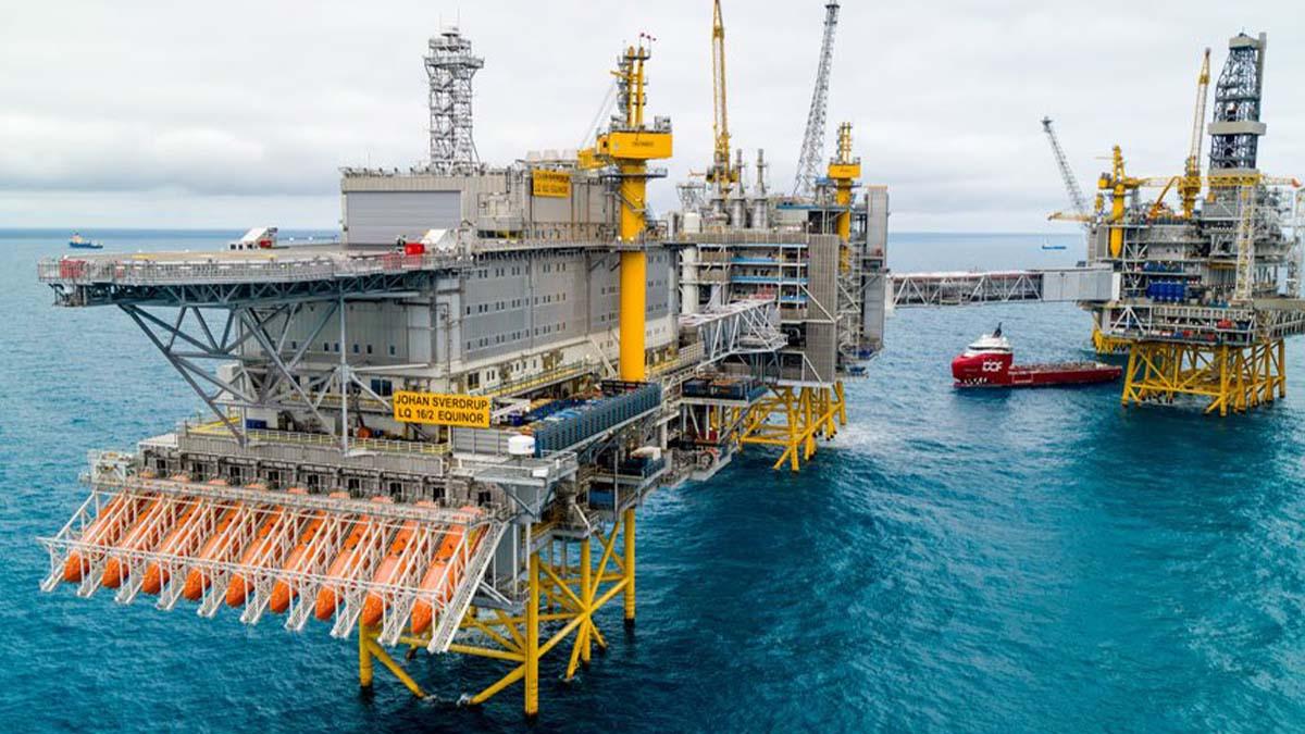 Lundin Energy vid Norges gigantiska oljefält Johan Sverdrup.