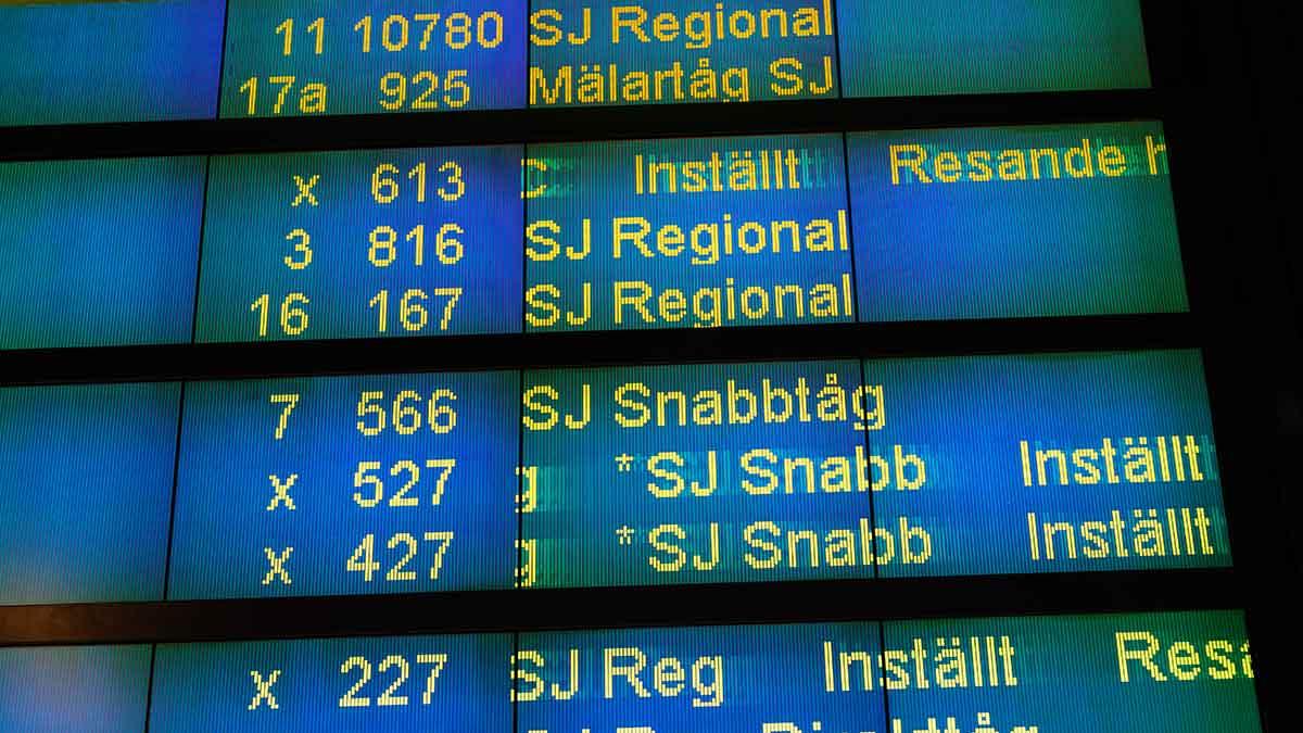 SJ avgångar