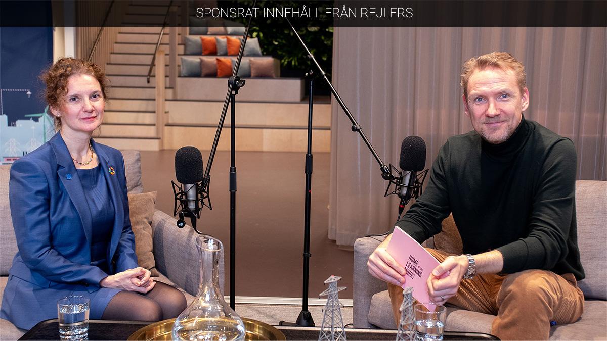 Lina Bertling-Tjernberg professor i elkraftnät intervjuas av Rejlers Jesper Börjesson i Rejlers Play