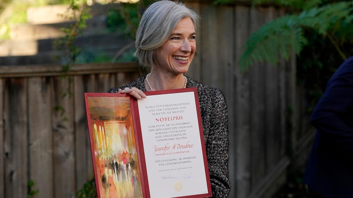 2020 fick Jennifer Doudna och hennes kollega Emmanuelle Charpentier Nobelpris för gensaxen Crispr. Nu tror Jennifer Doudna att det är fullt möjligt att vi under de kommande 25 åren kommer se Crispr-redigerade bebisar. (Foto: TT)