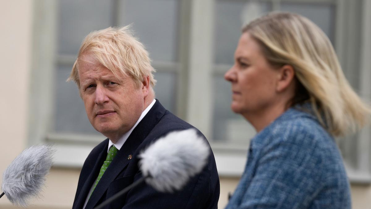 Boris Johnson och Magdalena Andersson