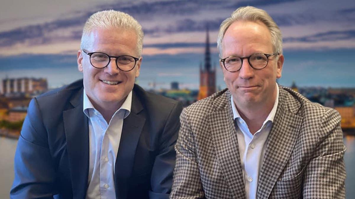 Daniel Gorosch, vd Colliers Sverige och Joakim Arvius, vd Pangea Sverige