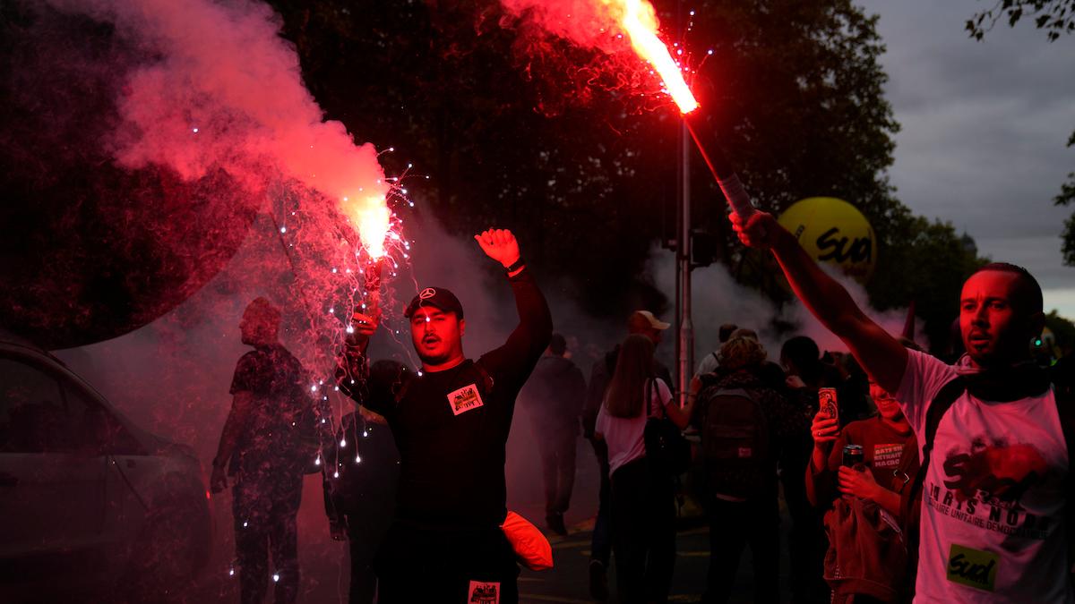 Frankrike strejk protest pensionsåldern