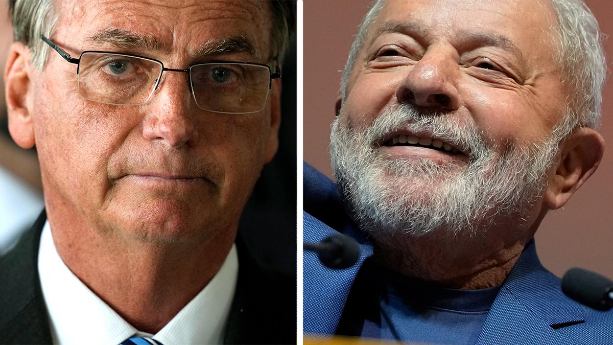 Jair Bolsonaro, till vänster, som förlorade valet i Brasilien mot konkurrenten Luiz Inacio Lula da Silva, till höger, ifrågasätter nu valresultatet