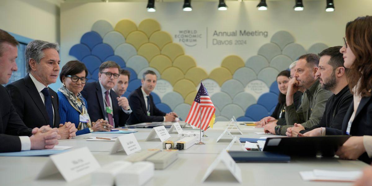 Ukrainas president Zelenskyj i Davos