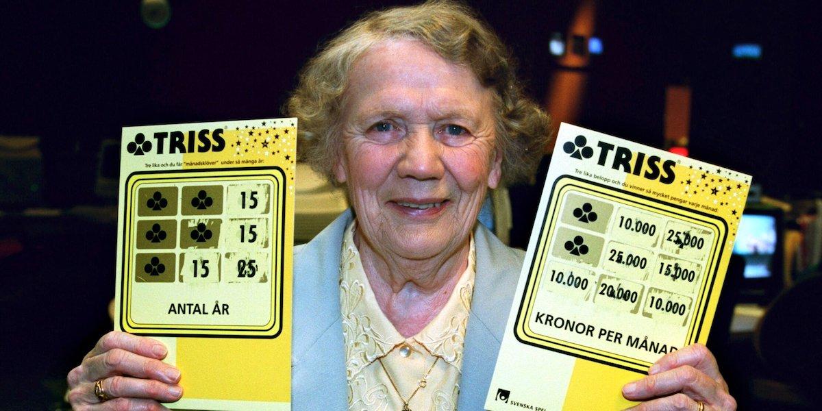 Eva Andersson hade tur och vann Triss