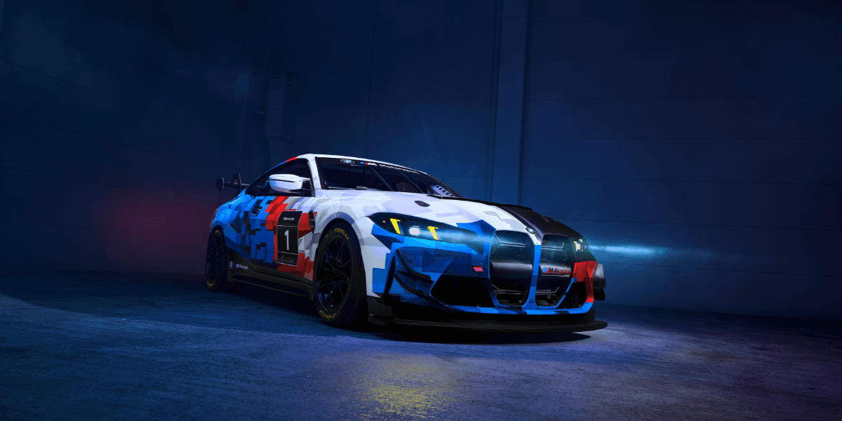 BMW M4 GT3 EVO. "Inception"-designen från BMW Group Designworks är både djärv och högkontrastig. (Foto: BMW)