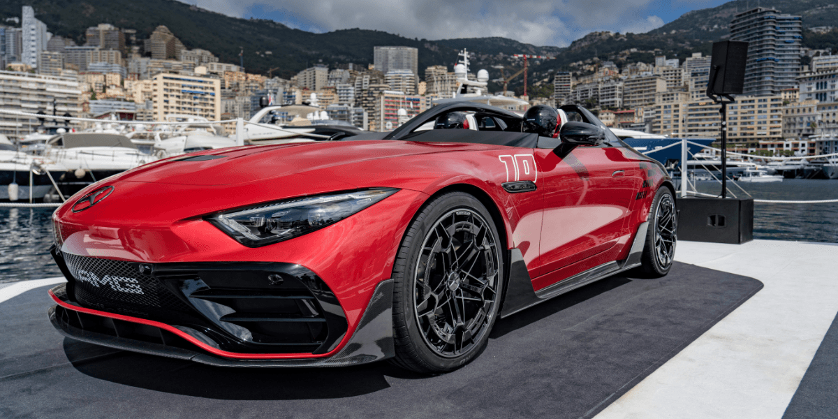 Världspremiär i Monacos hamn för Mercedes-AMG PureSpeed. (Foto: Mercedes)