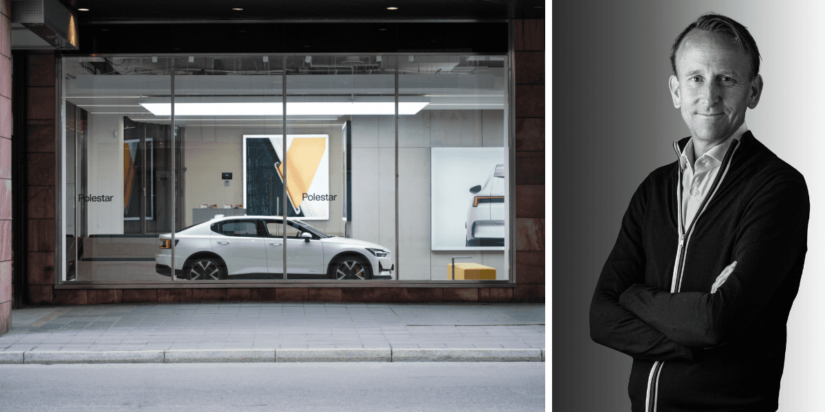 Kristian Elvefors, Head of Commercial på Polestar, ser fram emot att kunna erbjuda fler möjligheter för kunder att se och prova deras bilar men framförallt köpa. (Foto: Polestar)