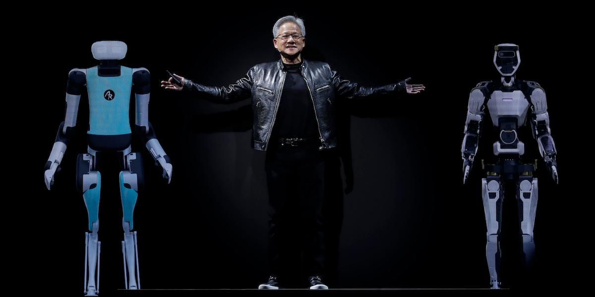 Jensen Huang, vd för Nvidia, ser till att leda AI-racet.