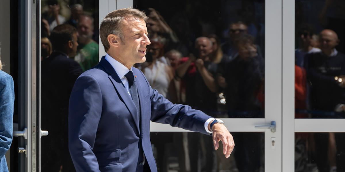 Frankrikes president Macron.