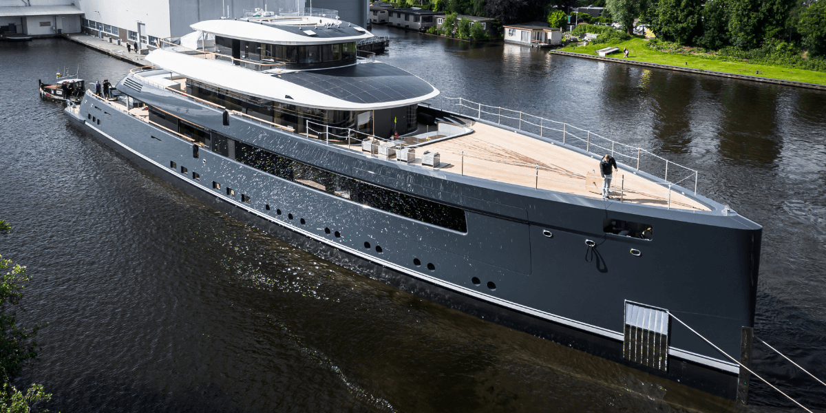 Feadships nya 195-fots hybrid-superyacht är 35% effektivare än en konventionell båt! (Foto: Feadship)