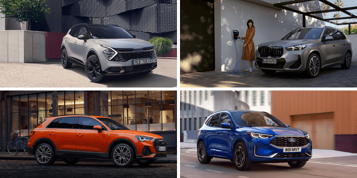 Kampen om bästa kompakta suv avgörs. Kuga sist och Sportage bäst. (Foto: Kia, Ford, BMW och Audi)