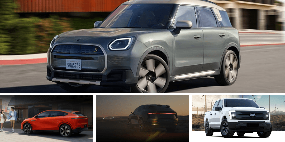 Här är bilarna som hade bäst faktisk räckvidd enligt tester. Vi ger er tio i topp-listan. (Foto: Mini, Xpeng, BYD och Ford)