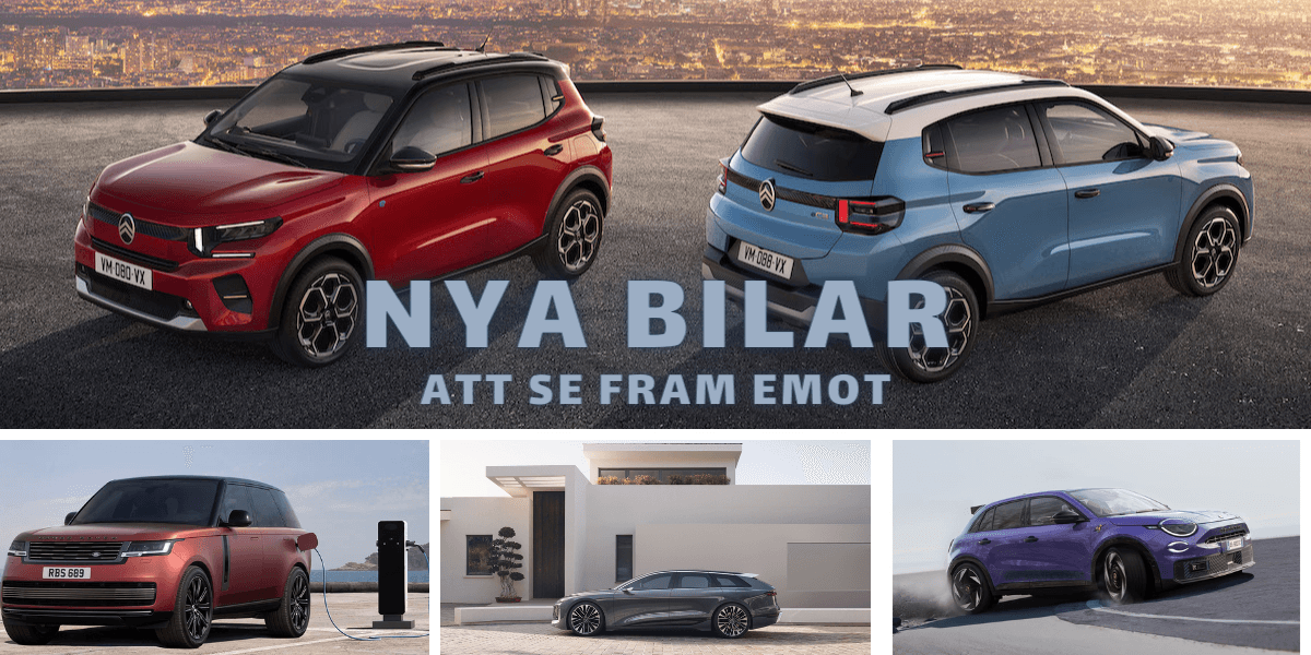 Sommaren och hösten bjuder på en massa härliga bilsläpp. Här är några av dem. (Foto: Citroën, Range rover, Audi, Abarth)