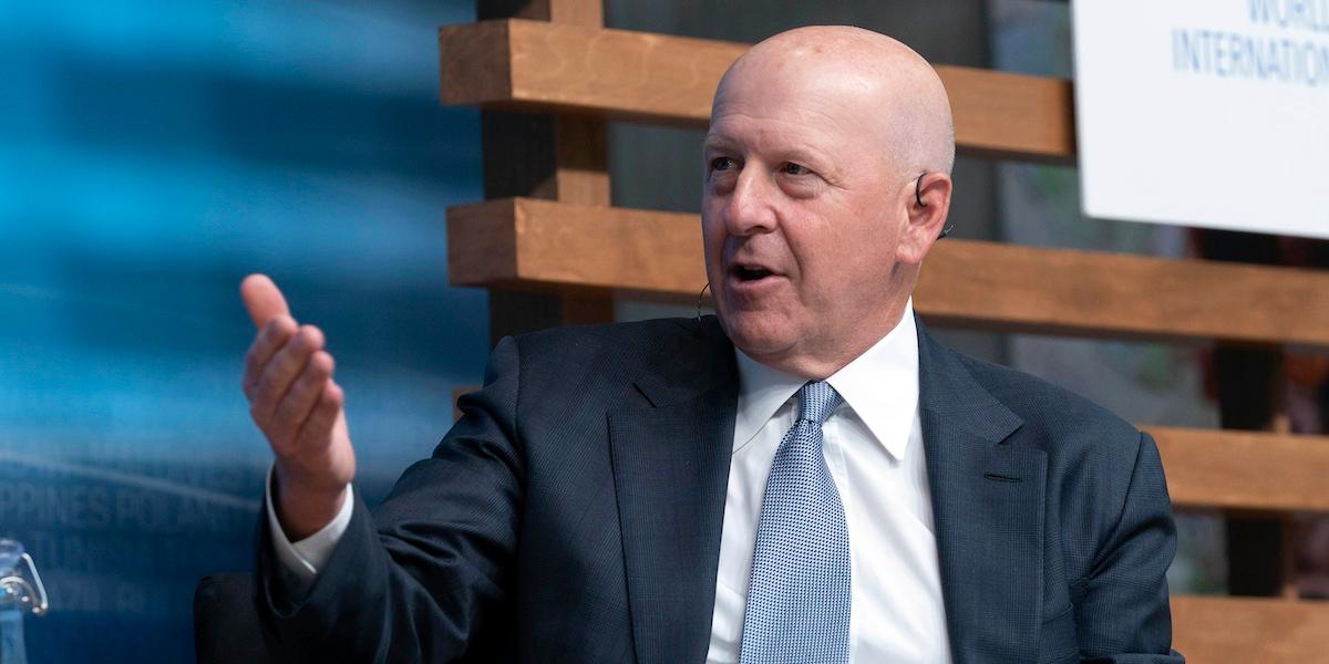 Bilden föreställer David Solomon, som är vd för investmentbanken Goldman Sachs. Banken gjorde ett rekordresultat för andra kvartalet