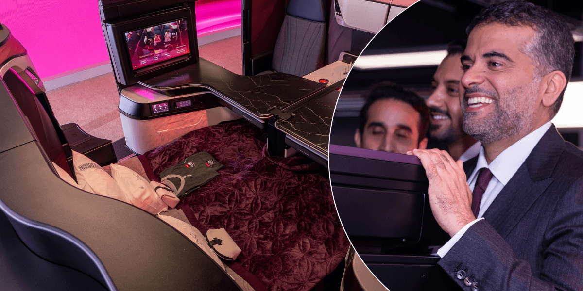Helt nya Qsuite har presenterats av Qatar Airways. (Foto: Qatar)