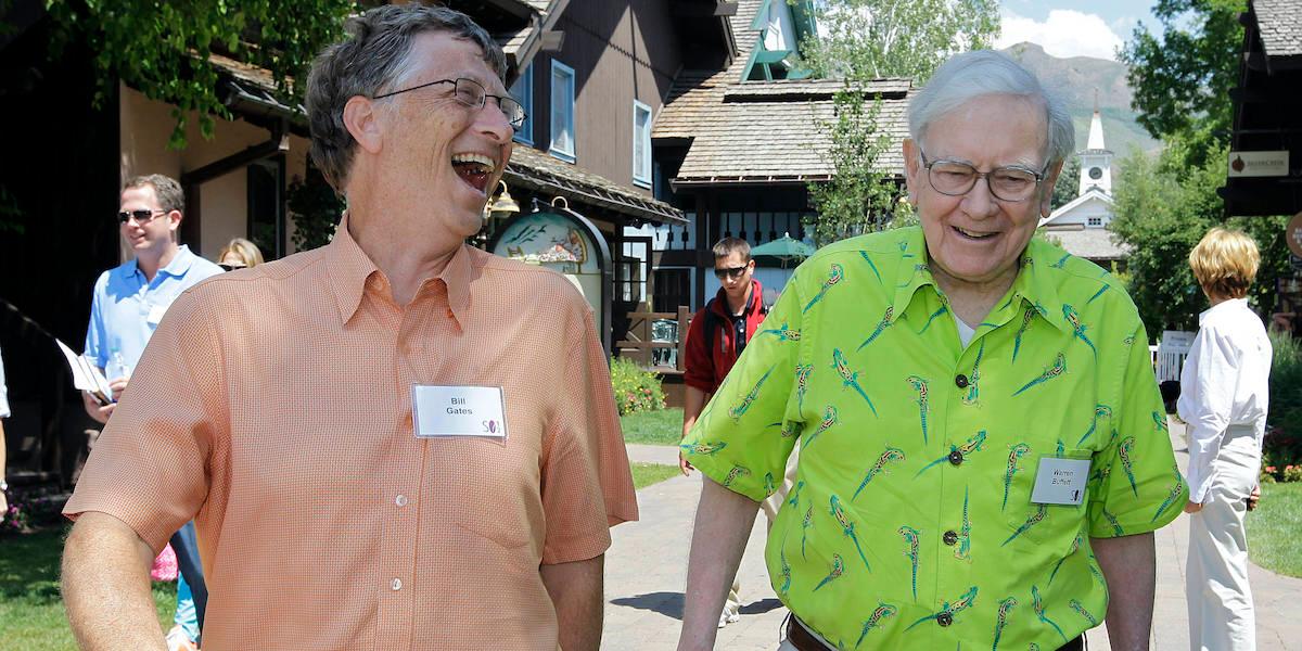 2012 deltog en några år yngre Buffett på Sun Valleys sommarkollo för miljardärer