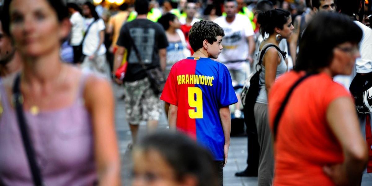 La Rambla i Barcelona, där många av stadens 17 miljoner årliga turister samlas.