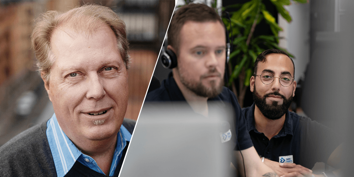 Verksamhetsspecialisten Björn Skoglund å¨SOS Alarm är trött på antal falska larm och kräver tätare kommunikation med teknikföretagen. (Foto: SOS Alarm)