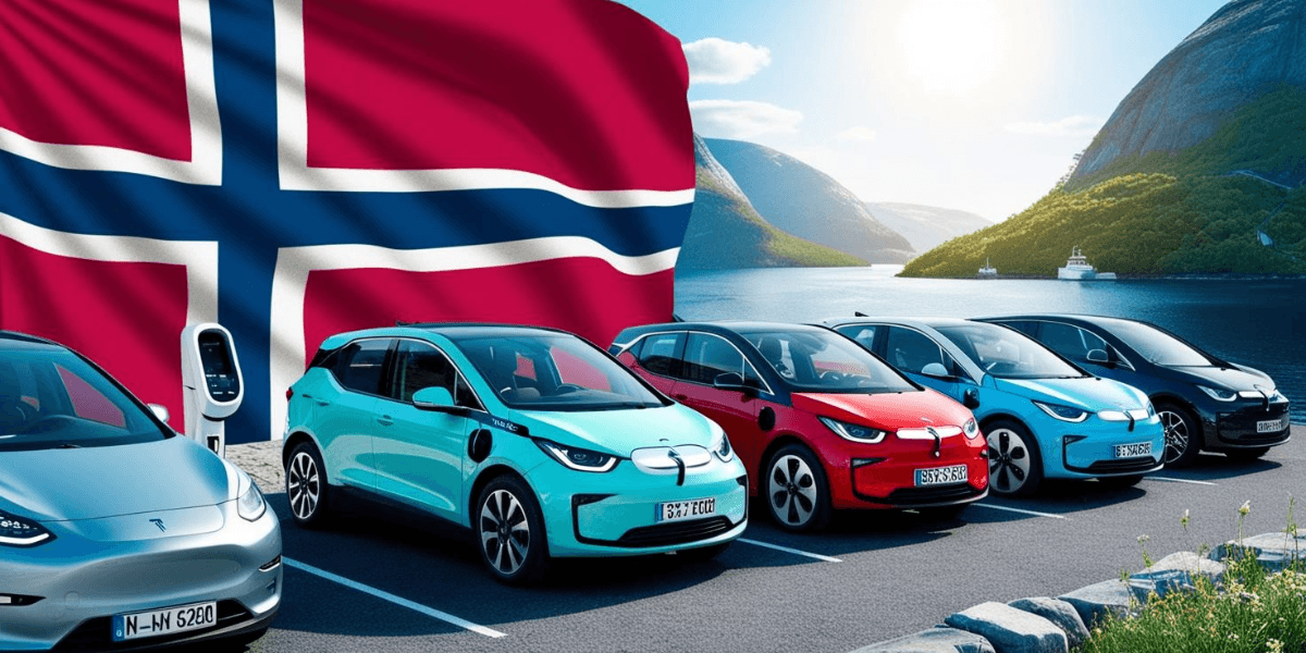 Norge har länge varit föregångare inom elbilsomställningen och haft höga elbilsmål. (Foto: Canva AI)