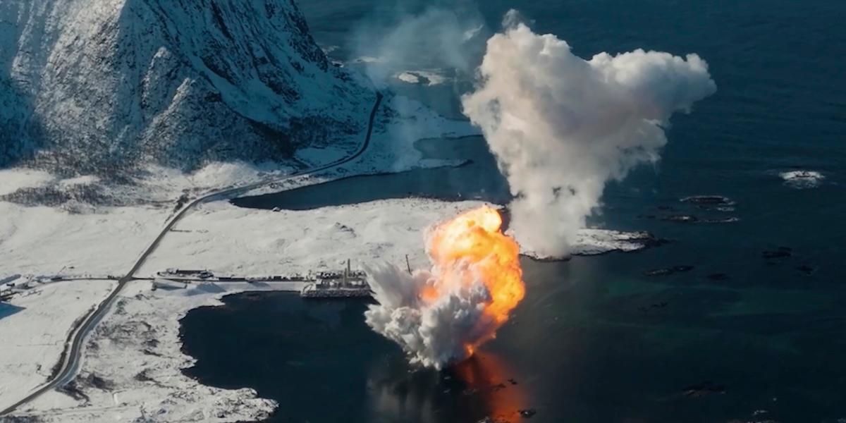 Raketen Spectrum exploderade en halv minut efter uppskjutningen på söndagen.