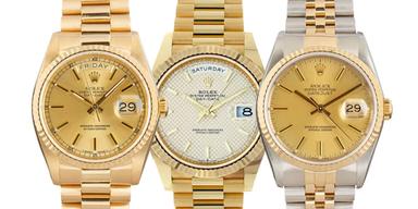 Det är begagnade Rolex i guld som trendar högst just nu.