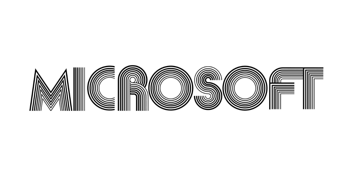 Den ursprungliga Microsoft-logotypen, använd mellan 1975 och 1980. (Foto: Microsoft)